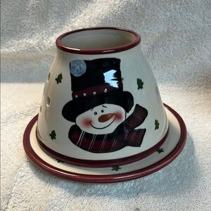 Festive Snowman Candle Holder